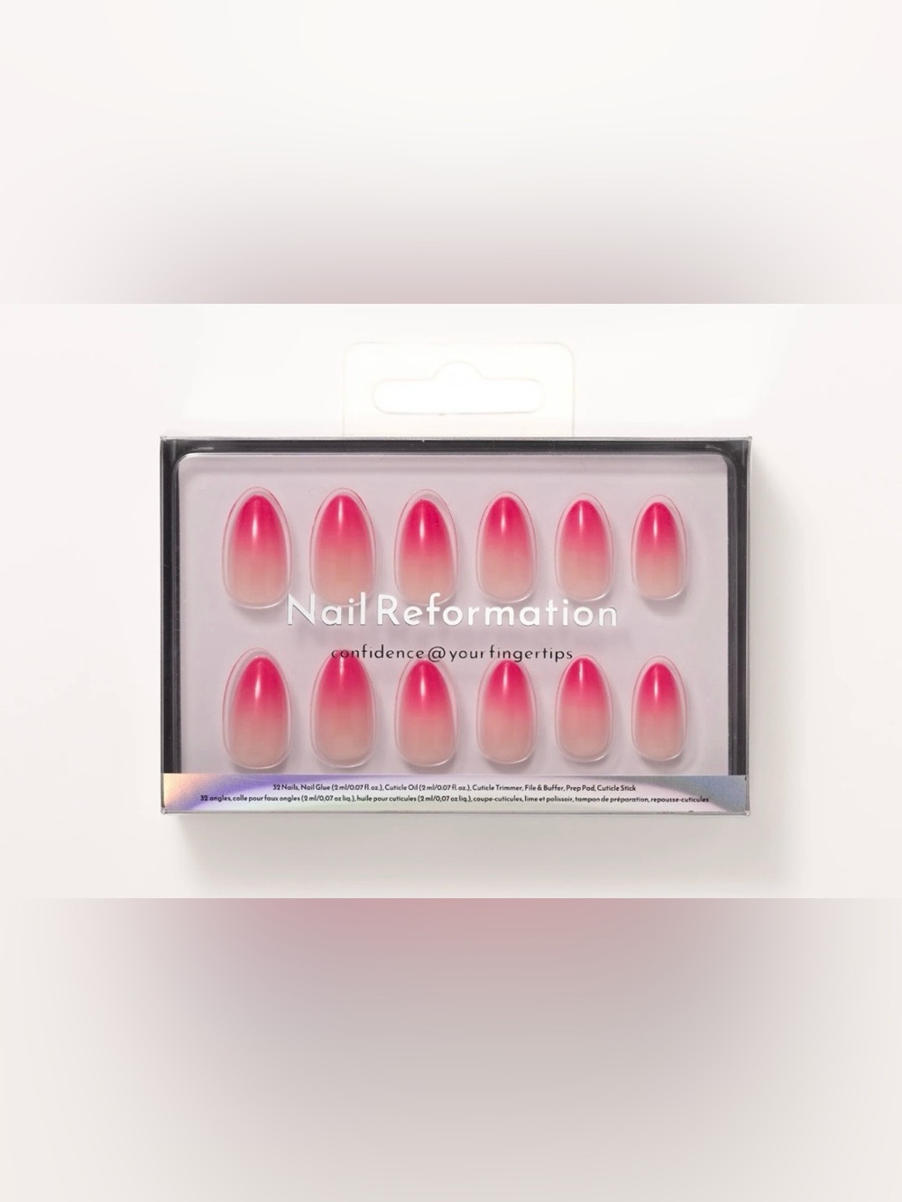 Nail Reformation WILD ROSE Short Almond Press-On Nails nib